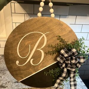 Rustic Wooden Monogram Wall Decor